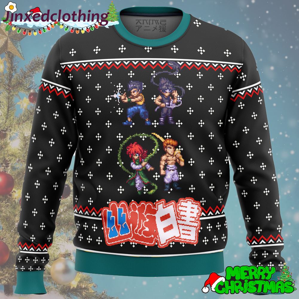 Yu Yu Hakusho Ghost Fighter Sprite Ugly Christmas Sweater Funny 